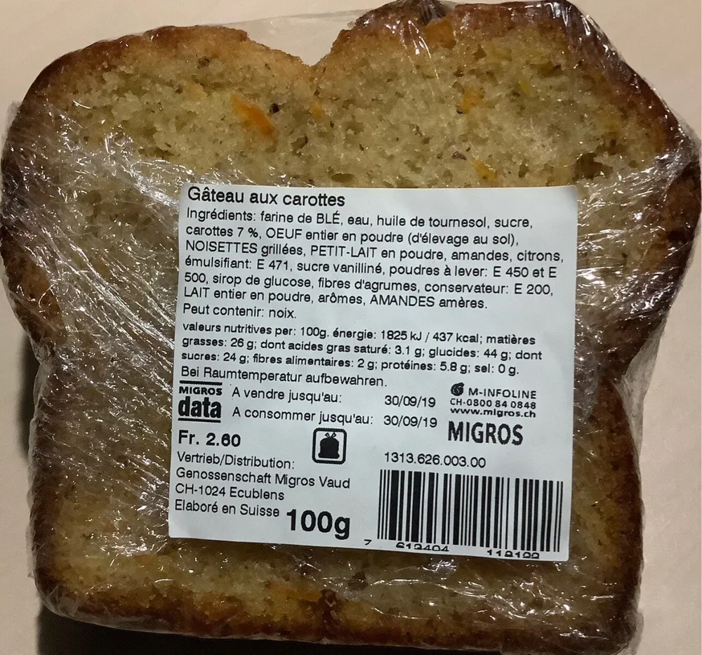 Gâteau aux carottes