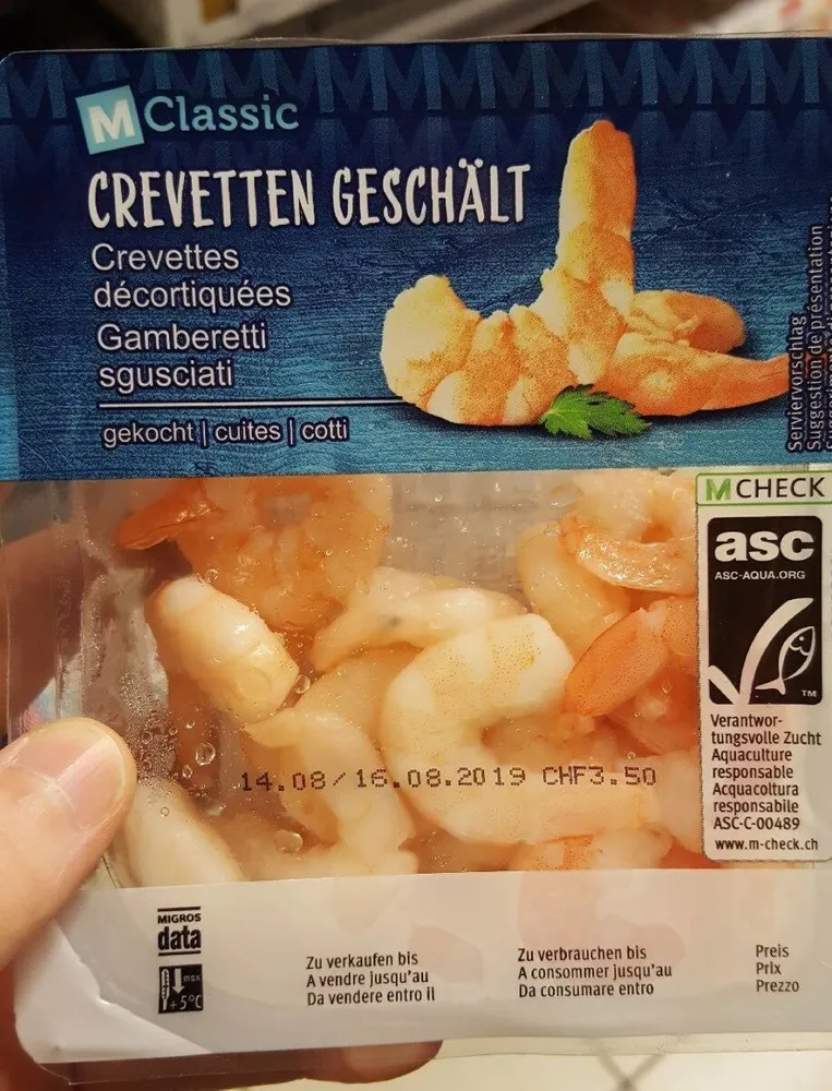 Crevettes décortiquées