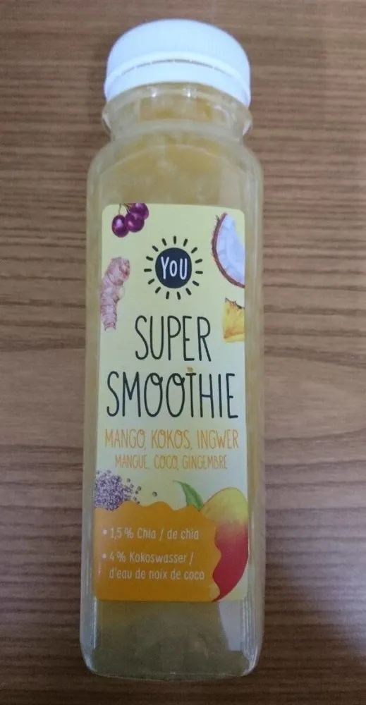 Super smoothie mangue, coco, gingembre