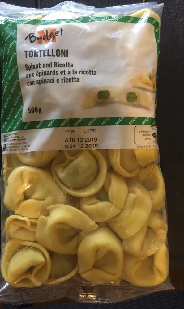 Tortellini aux épinards et à la ricotta