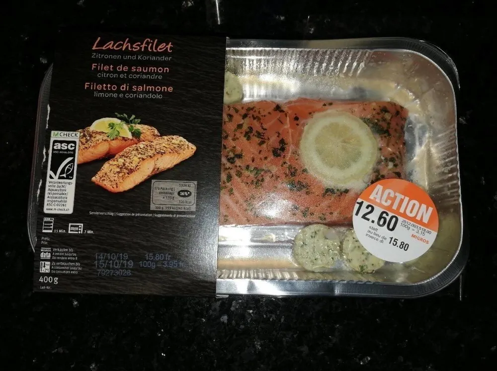Filet de saumon citron coriandre