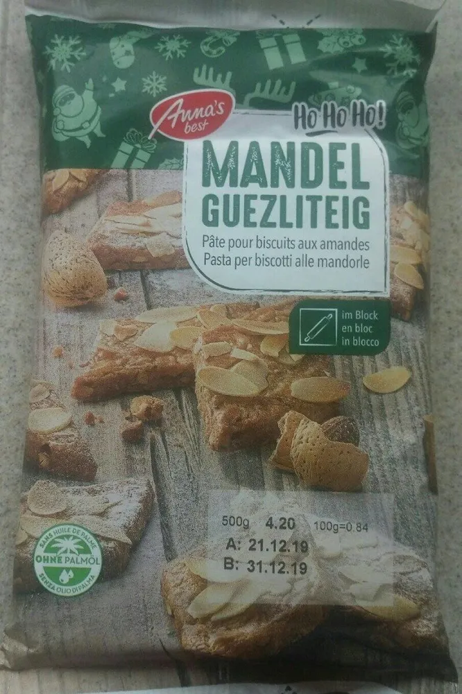 Pâte pour biscuits aux amandes