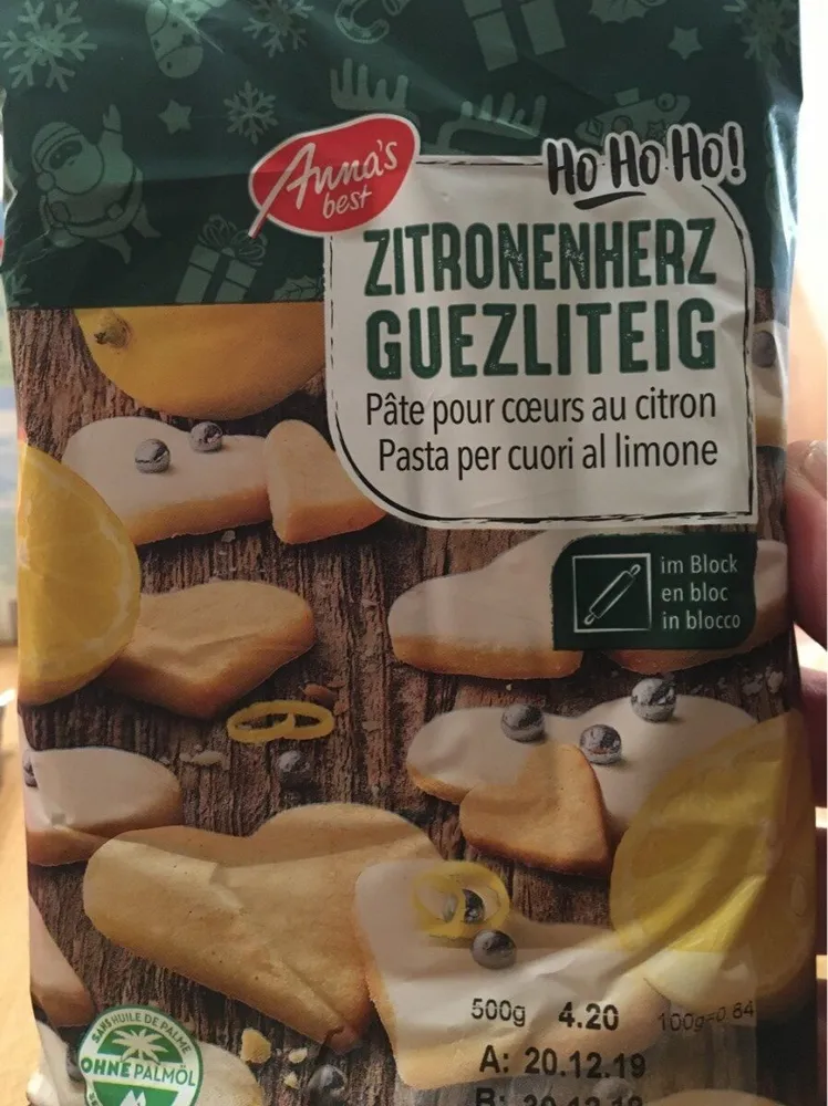 Pate pour coeurs au citron