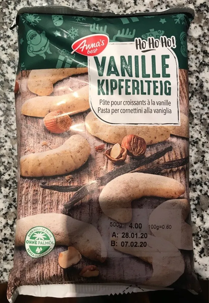 Pâte pour croissants à la vanille