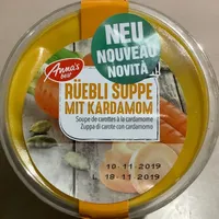Soupe de carottes à la cardamome