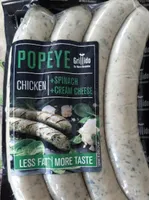 Popeye saucisses poulet, épinard, fromage