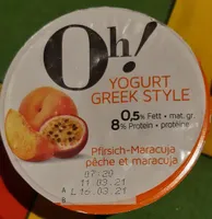 Yogurt greek style pêche et maracuja