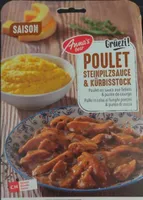 Poulet en sauce aux bolets & purée de courge
