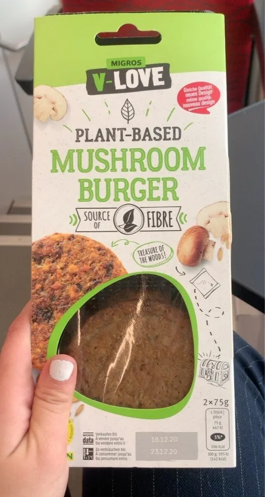 Plant-based mushroom burger