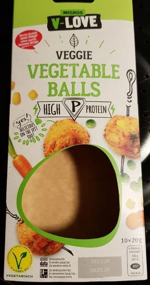 Vegetable balls
