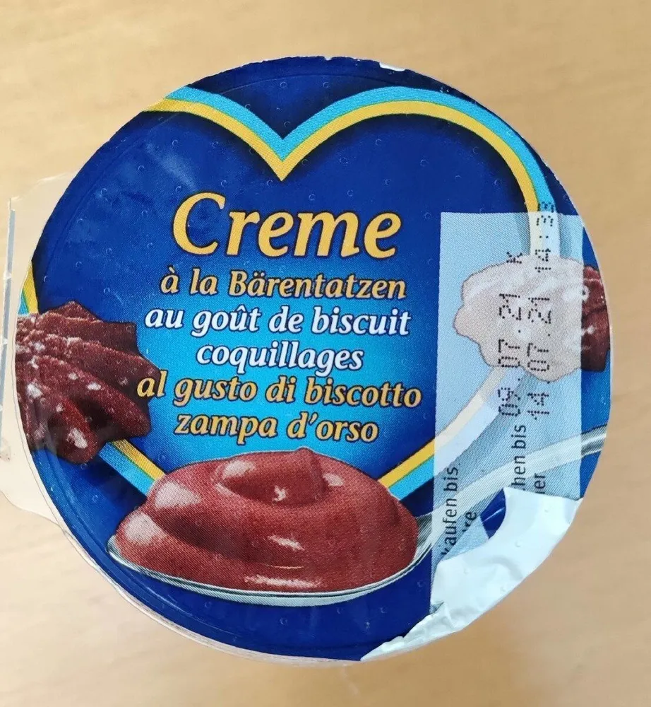 Crème au goût de biscuits coquillage