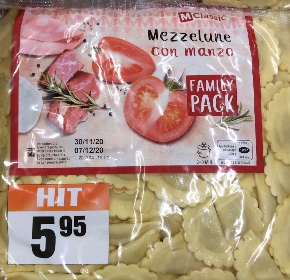 Mezzelune con manzo