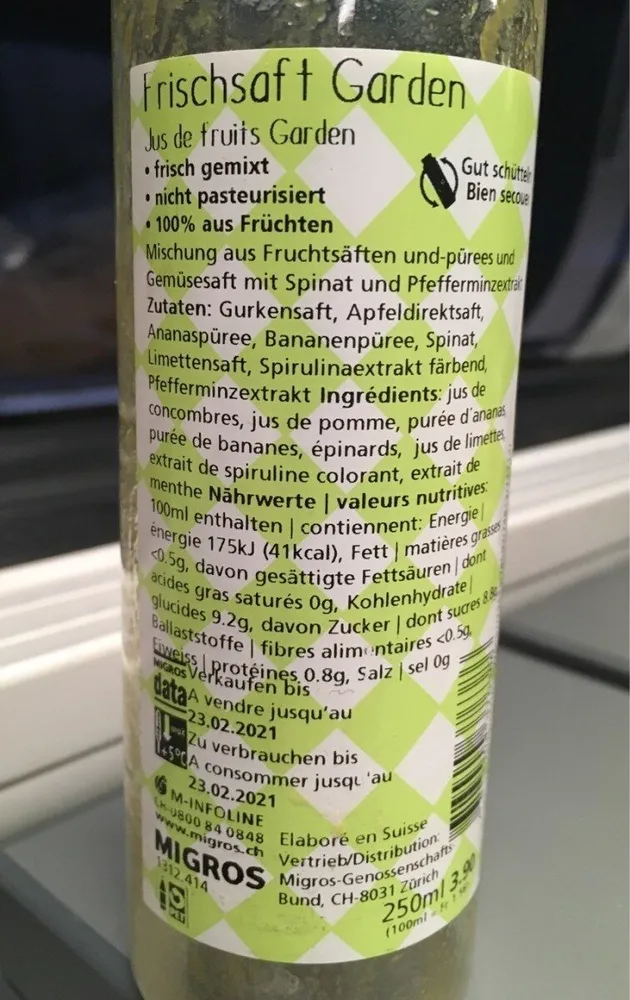 Jus de fruit garden
