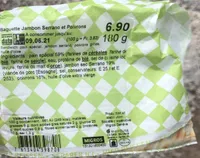 Baguette jambon serrano et poivrons