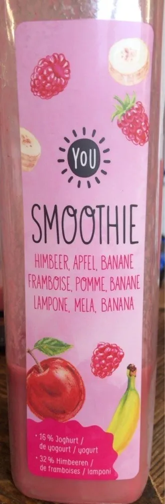 Smoothie framboise, pomme banane
