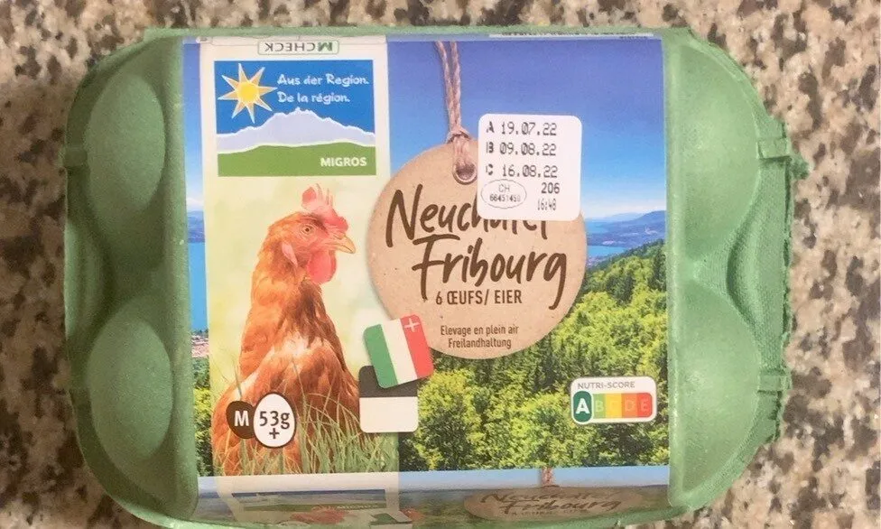 6 oeufs Neuchâtel-Fribourg