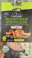 Plant based delicious slices with pistachio