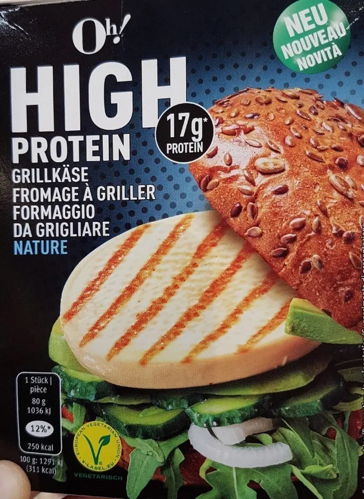 Fromage à griller nature Oh! High Protein