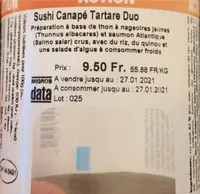 Sushi Canapé Tartare Duo