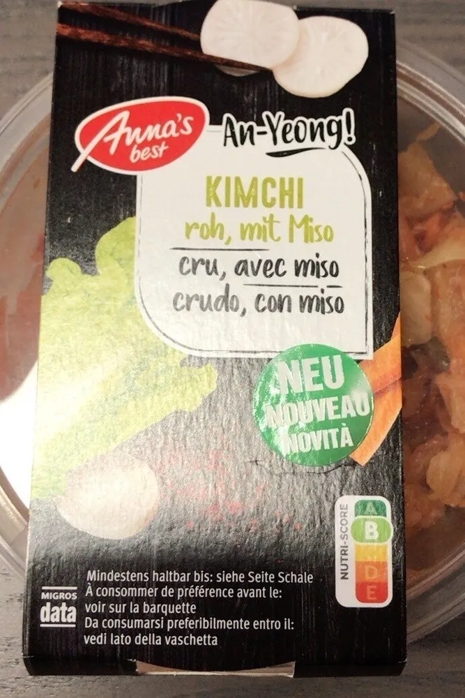 Kimchi cru avec miso