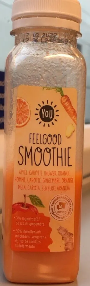 Feelgood Smoothie Pomme, Carotte, Gingembre, Orange