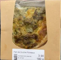 Part de quiche aux poireaux