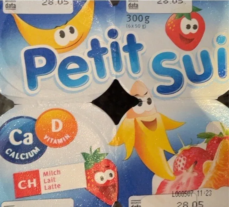 Petit suisse mandarine/banane/fraise