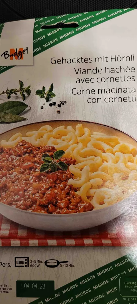 Gehacktes mit Hörnli