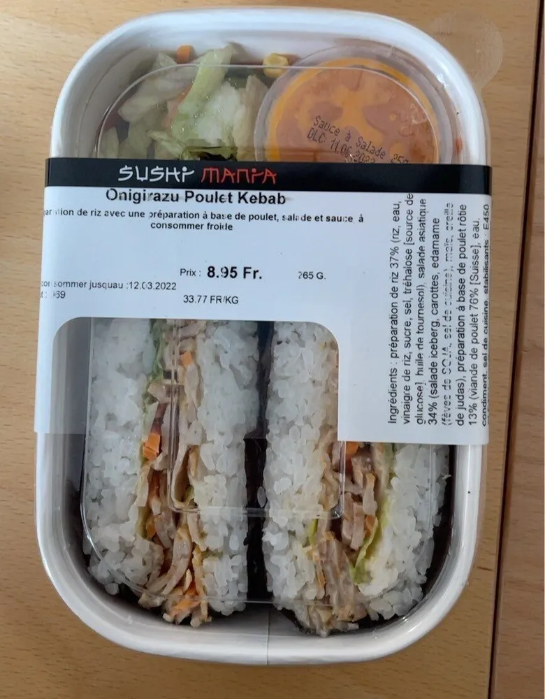 Onigirazu Poulet Kebab