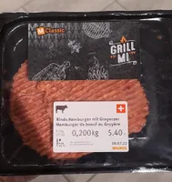 Hamburger de boeuf au Gruyère