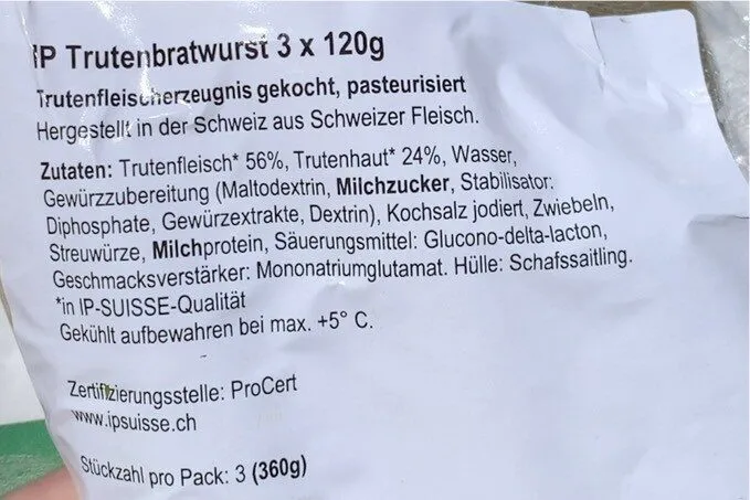 Truten bratwurst