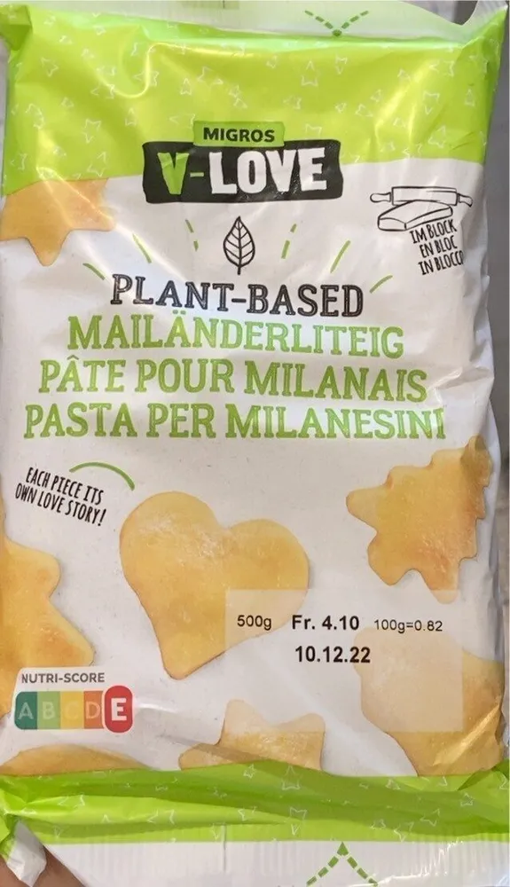 Pâte pour milanais