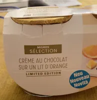 Crème au chocolat sur un lit d’orange