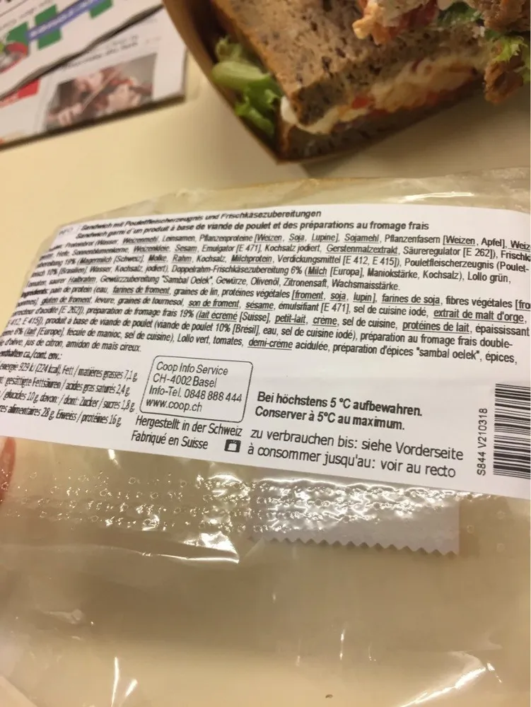 Protein bread and chicken