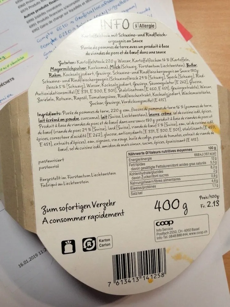 Purée de pommes de terre et saucisse
