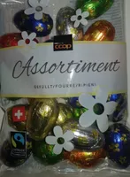 Assortiment d'oeufs en chocolat (fourré)