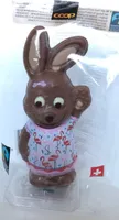 Lapin chocolat au lait suisse avec décors