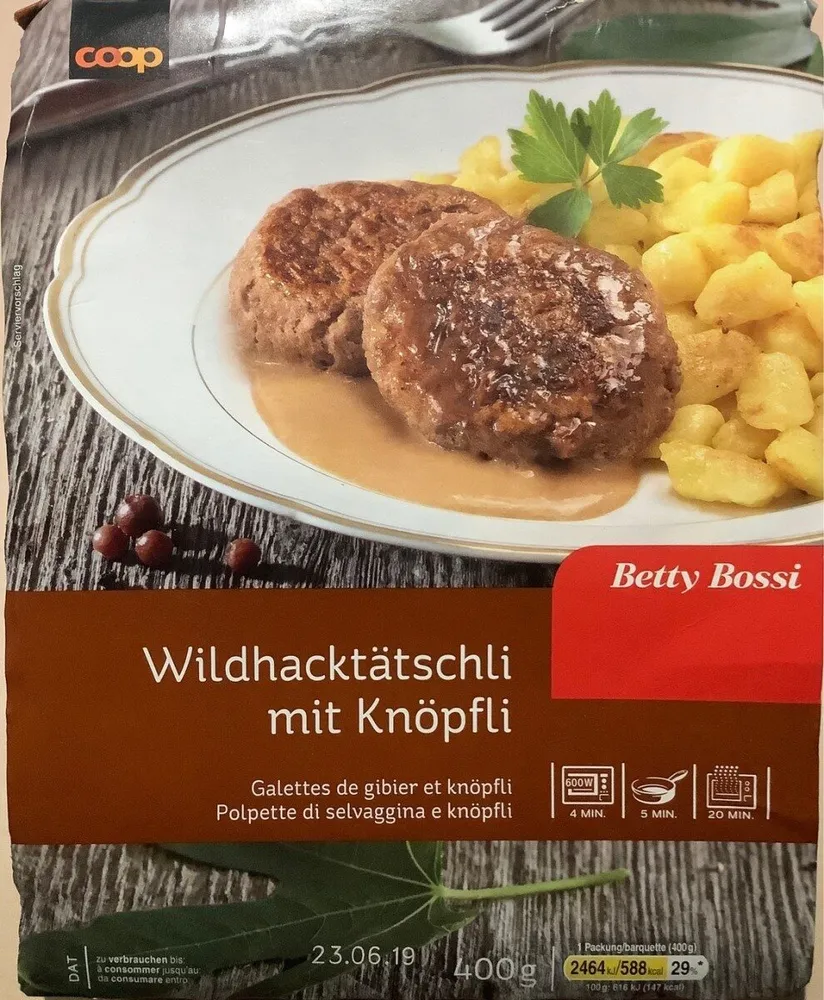 Galettes de gibier et Knöpfli