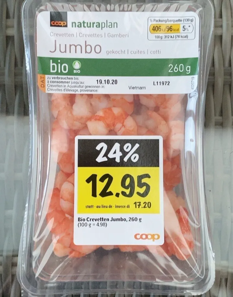 Crevettes cuites