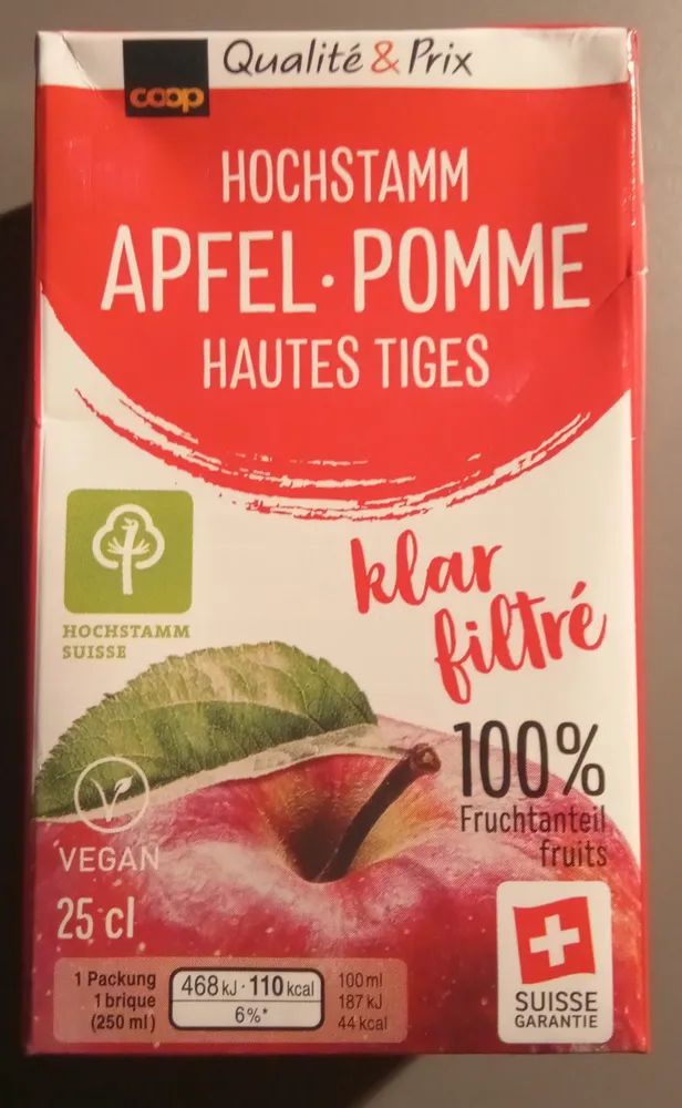 Jus de pomme Hautes tiges Filtré