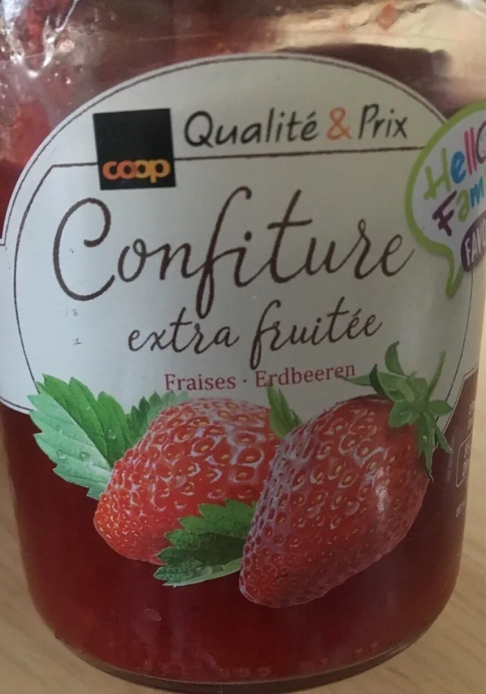 Confiture extra fruitée fraises