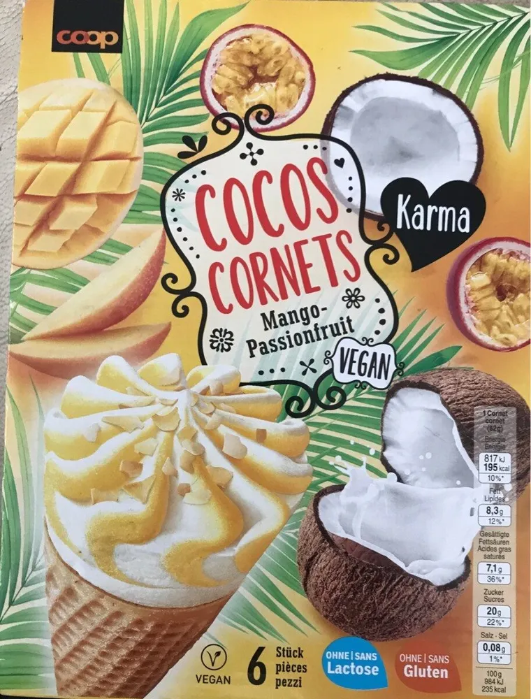 Cocos Cornets mango-passionfruit