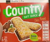 Country soft snack choco almond