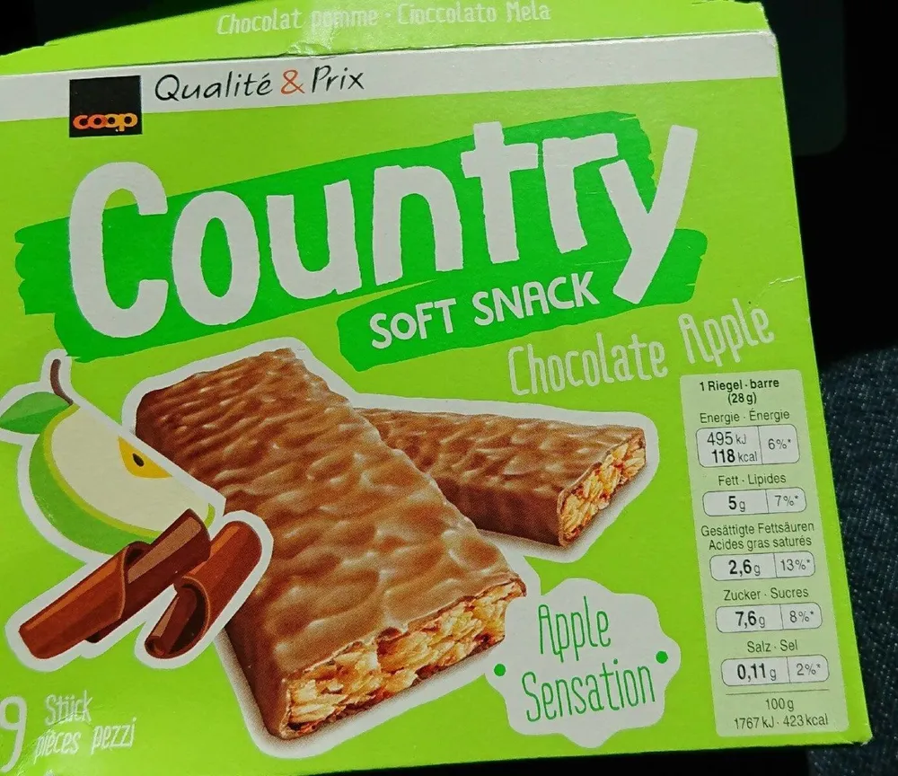 Country soft snack Chocolate Apple
