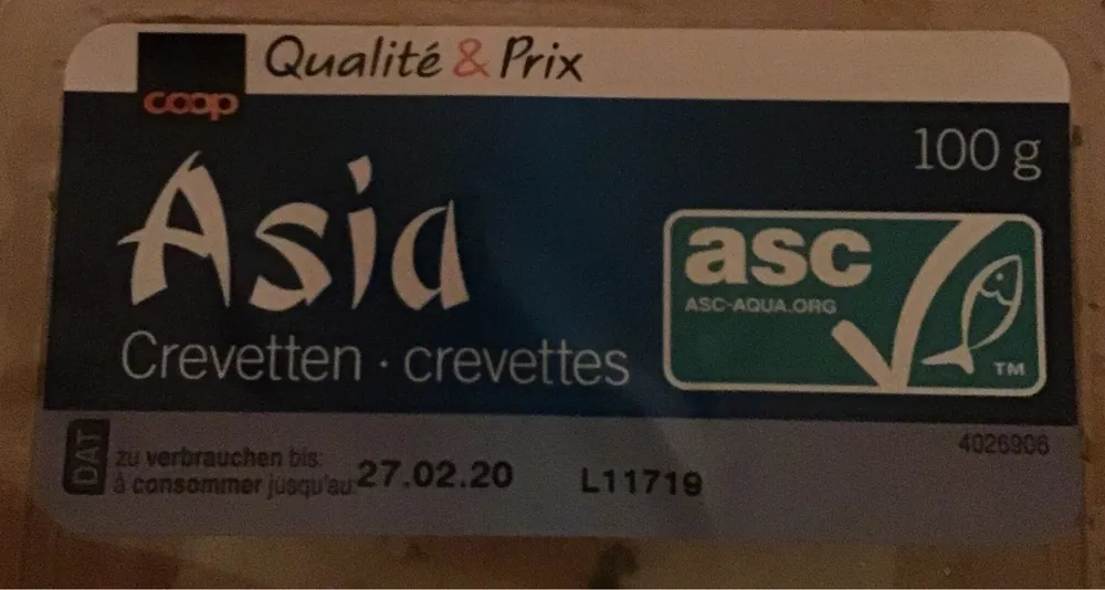 Asia crevetten-crevettes