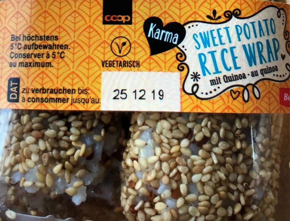 Sweet potato rice wrap