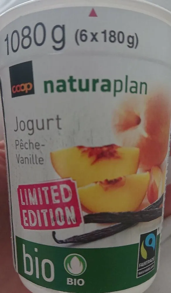 Yaourt pêche vanille