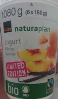 Yaourt pêche vanille