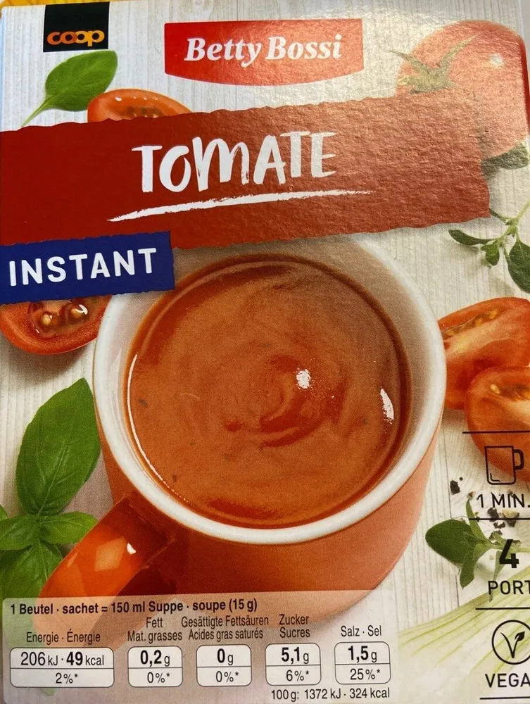 Potage instantané à la tomate