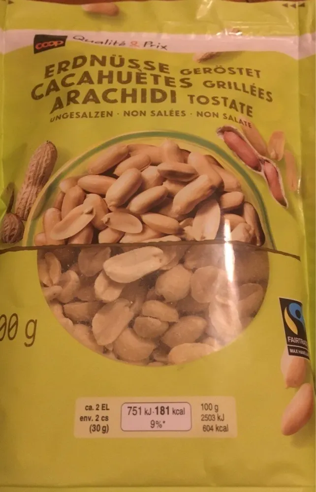 Cacahuètes grillées non salées